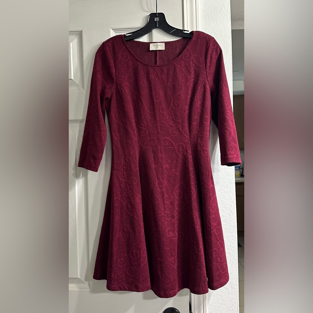 Vintage Everly dress in Burgundy